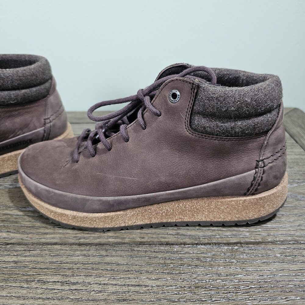 Birkenstock Honnef High Leather‎ Boots Oiled Nubuck, Roast Brown, M7/W9 EU40 - Picture 5 of 9